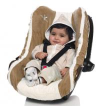 Wallaboo Car Seat Cover Baby, Brown 0-12m