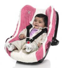 Wallaboo Car Seat Cover Baby, Pink 0-12 m